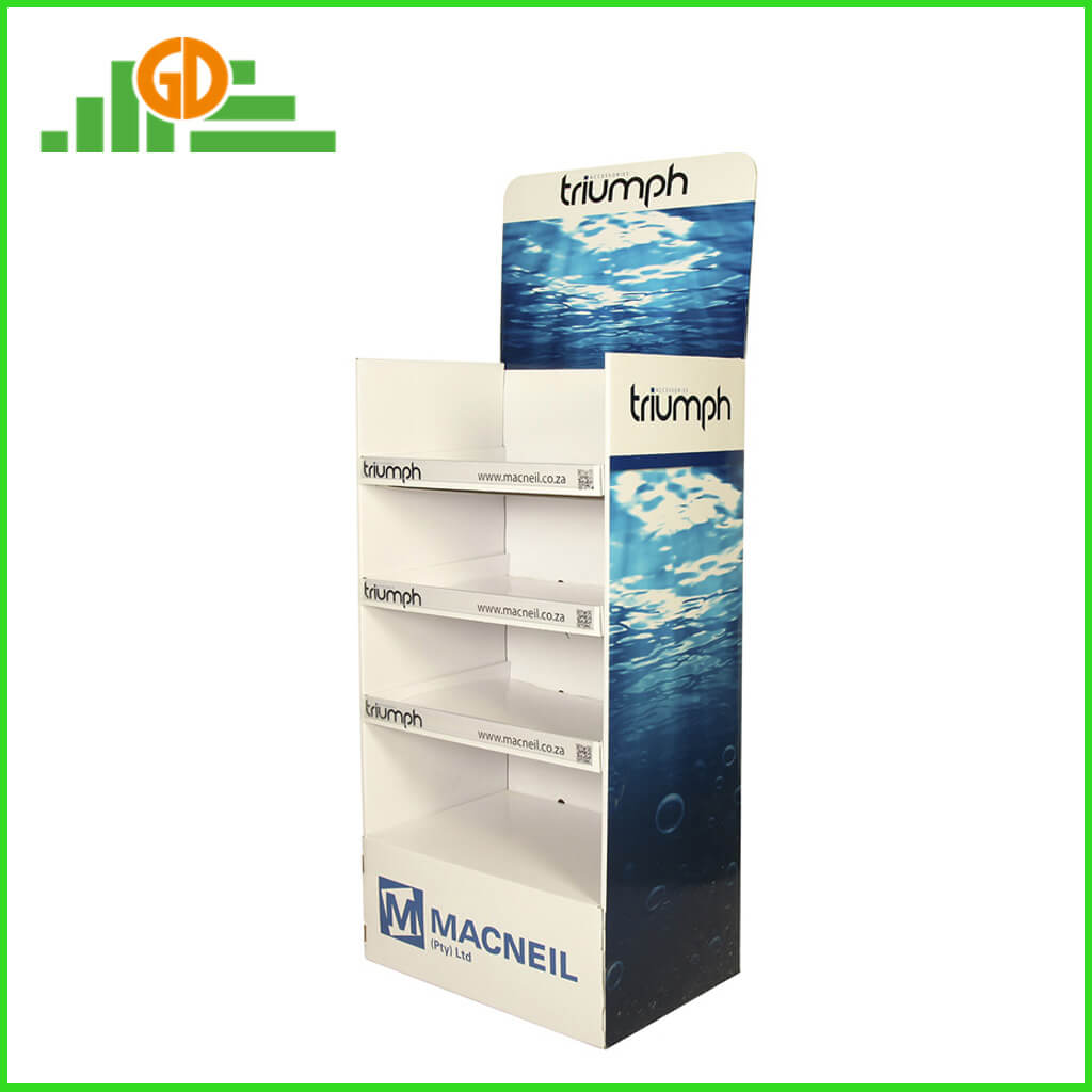 Hot design customized cardboard display unit for water bottle product