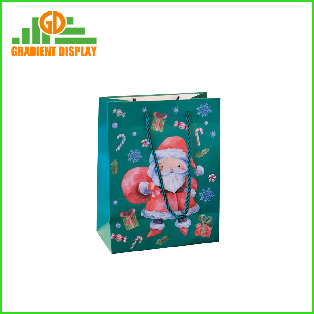 Luxury Paper Bags White Card Shopping Paper Bags with Handles Recycled Ivory Board Paper for Christmas Season