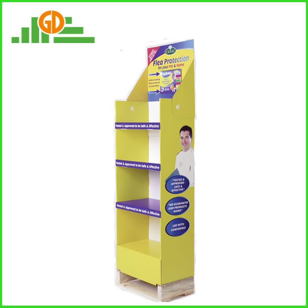 CMYK printing custom cardboard floor display stand in store