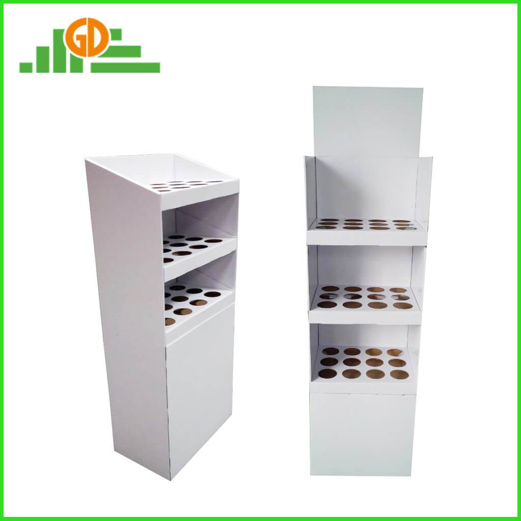 customized floor cardboard display for cups, cardboard display stand