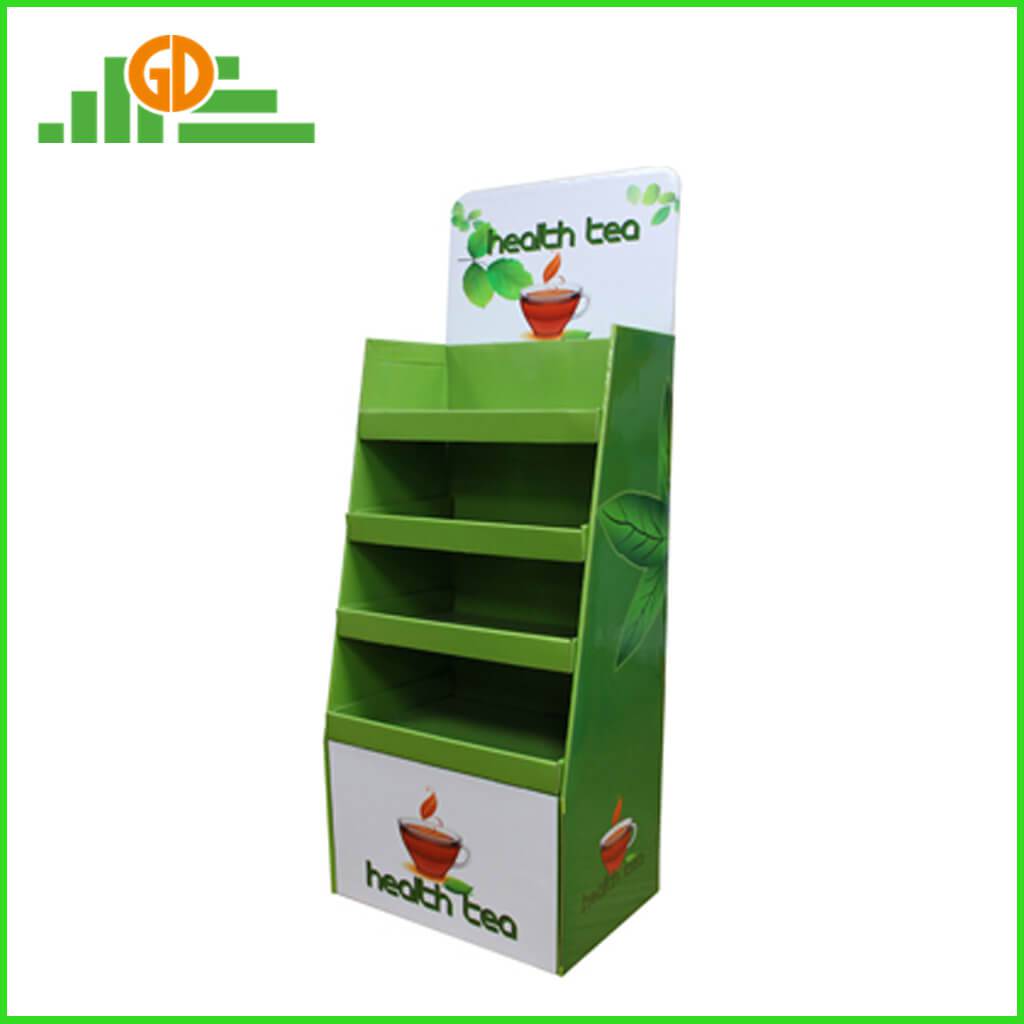 Custom Design Cardboard Paper Retail Tea Display Unit