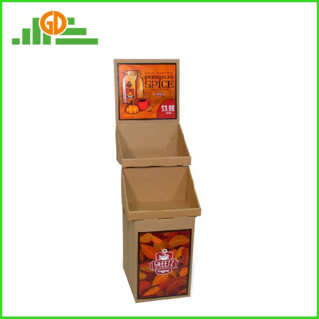 Kraft paper floor display stand for Spice