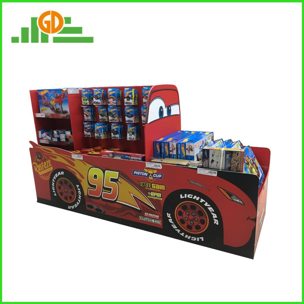 Volver a la escuela de diseño personalizado de coches en forma de paleta de cartón para exhibición