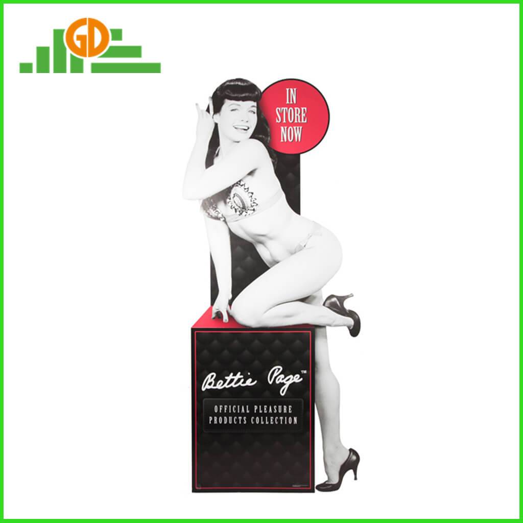 Publicidad creativa Lifesize Body Shape Cardboard Cutout Standee para productos de placer