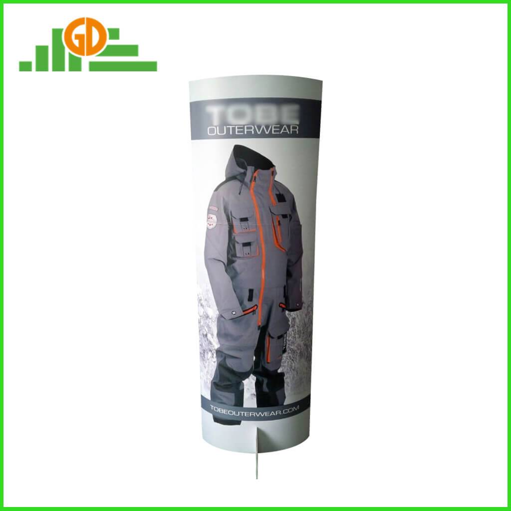 Pop up cardboard totem display stand for advertisement/promotion