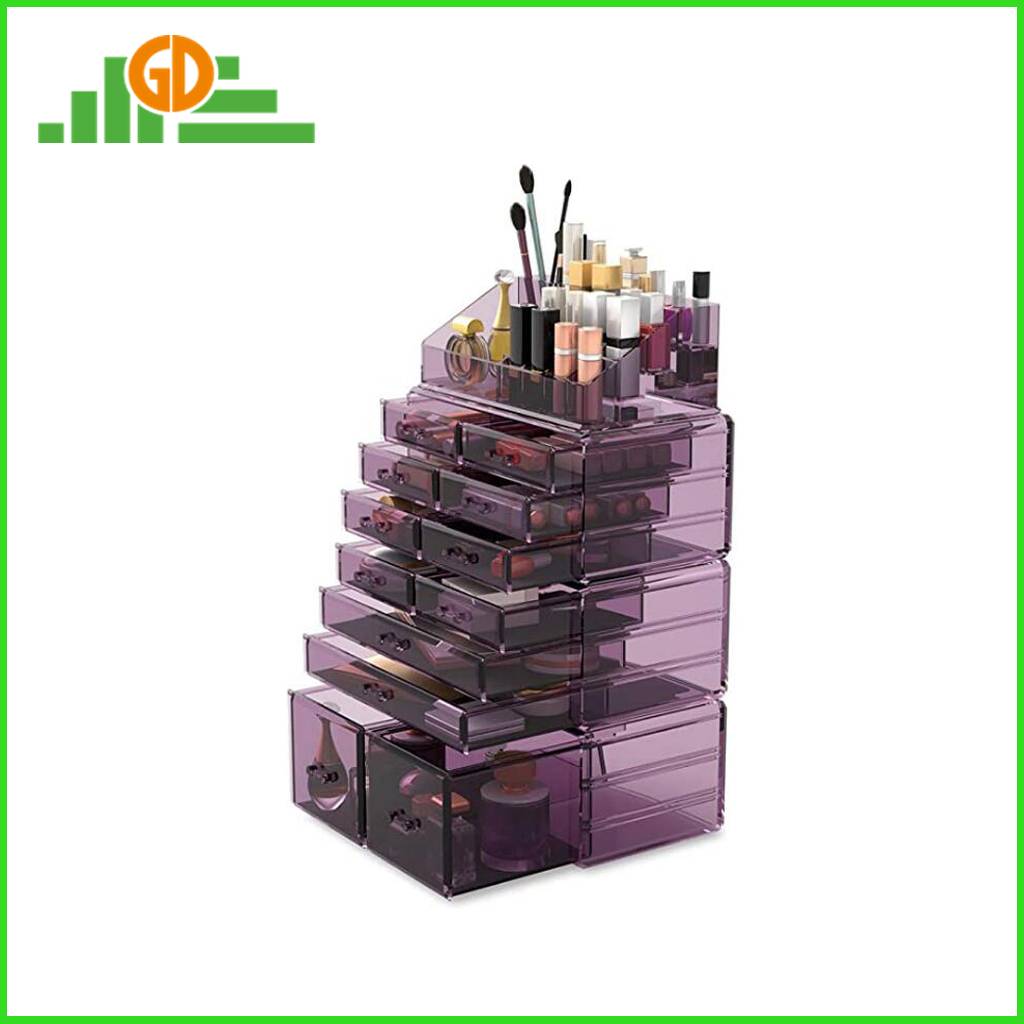 Acrylic dressing case 4 tiers drawer desktop acrylic display box jewelry box