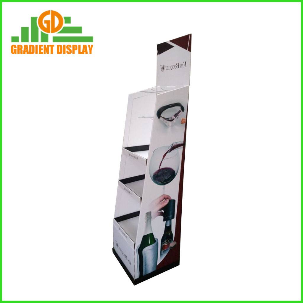 Corrugated cardboard floor display for Red Wine