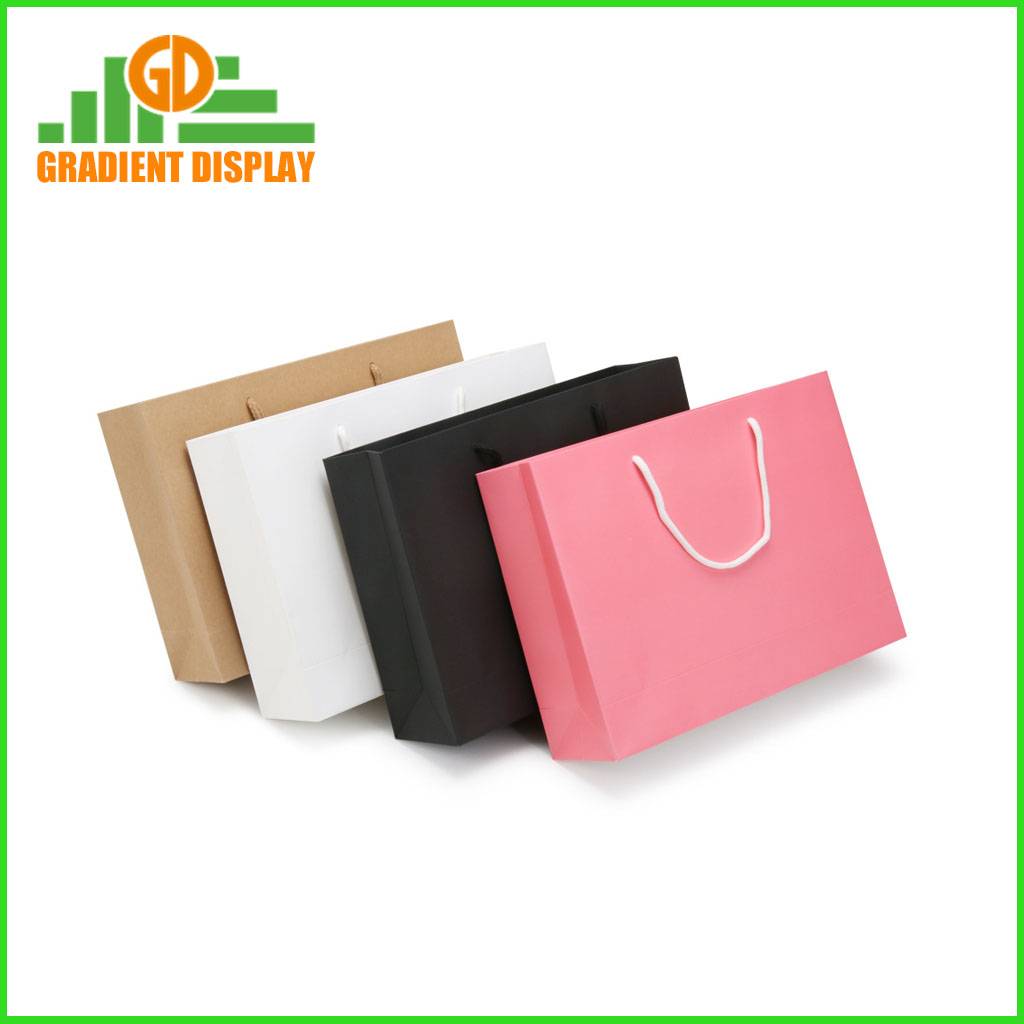 Custom Logo Printed Luxury Gift Paper Bag Jewelry White Cardboard Shopping Paper Bags for Clothing Shoes in Store