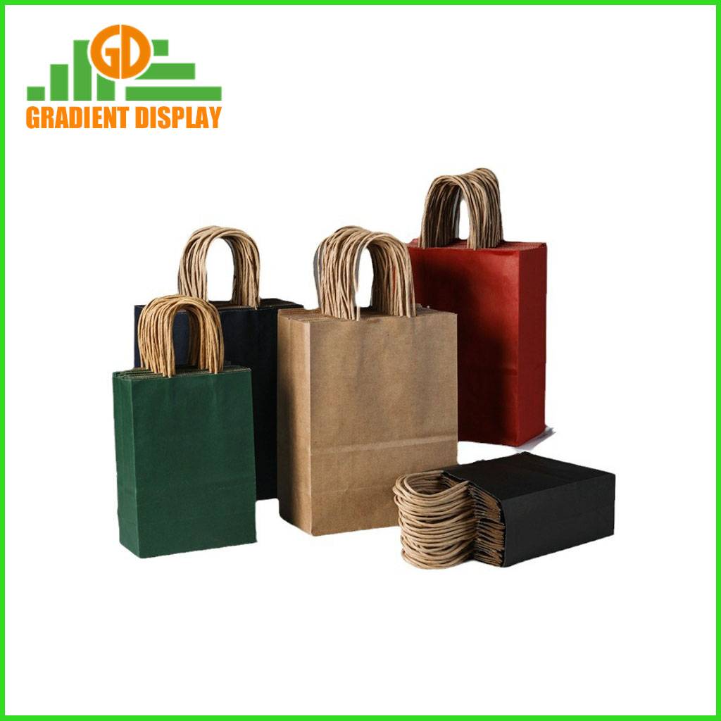 Customized Kraft Paper Bag for Bakery Cafe Coffee Catering Takeaway with LOGO Printing