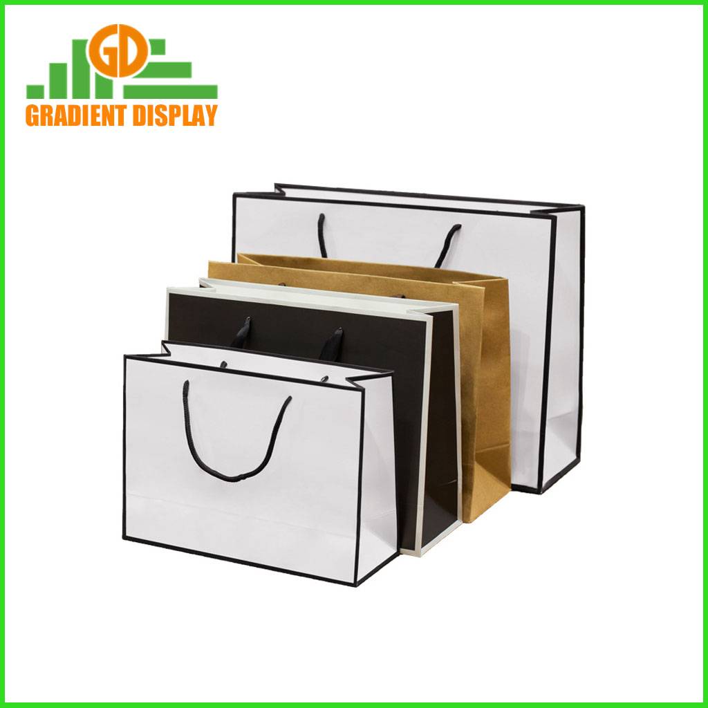Pink Color Luxury Gift Paper Bag White Card Shopping Paper Bags with Handles Custom Logo Printing for Brand Shops