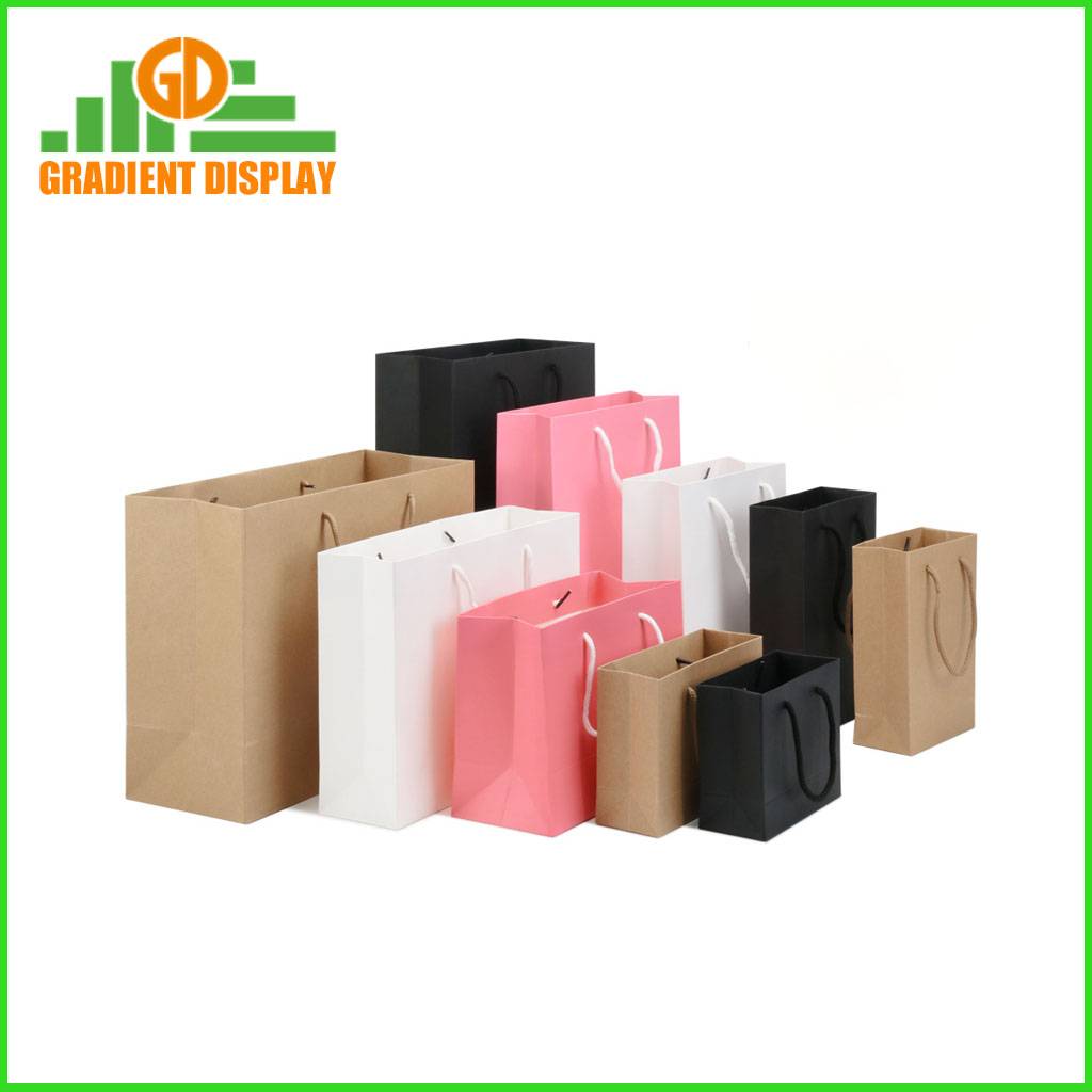 Custom Ivory Board Bag Logo Printed Gift Paper Bags White Card Paper Bag with Silk Handle for Boutique Shoes Watches