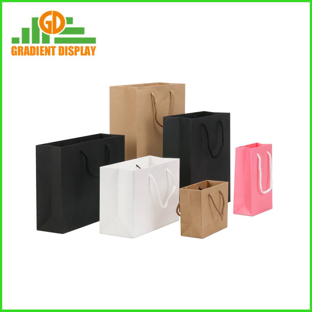 Custom Ivory Board Bag Logo Printed Gift Paper Bags White Card Paper Bag with Silk Handle for Boutique Shoes Watches