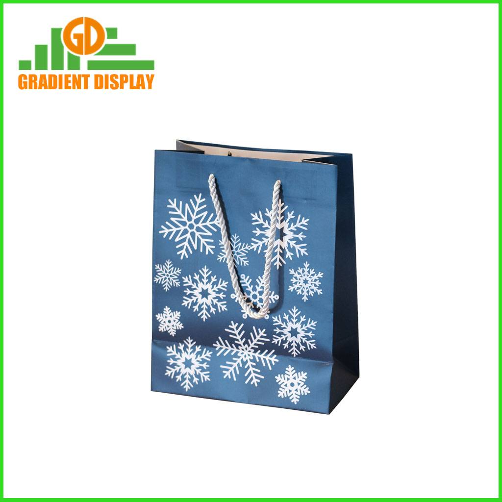 Custom Christmas Paper Bag Christmas Gift Packaging Whiteboard Bag Wholesale Christmas Shopping Bags with Handle