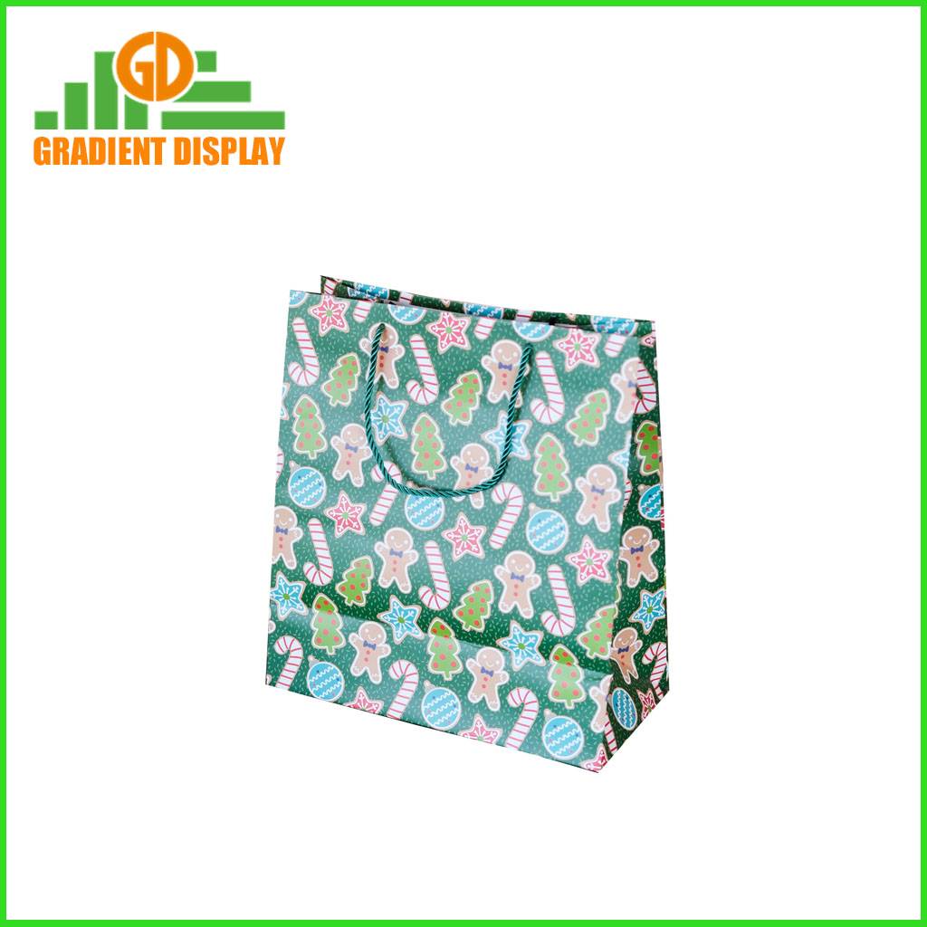 Luxury Paper Bags White Card Shopping Paper Bags with Handles Recycled Ivory Board Paper for Christmas Season