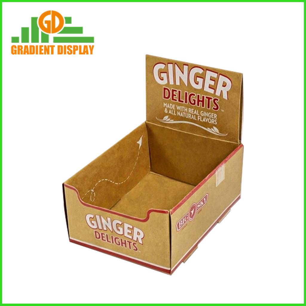 Custom Logo Cardboard Counter Display Boxes for Candy Snack Energy Bar Chocolate Bar Box