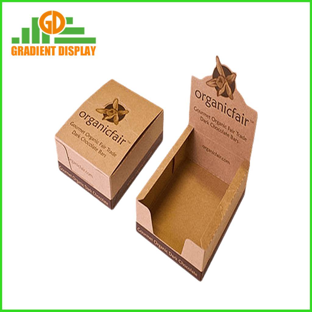 Custom Logo Cardboard Counter Display Boxes for Candy Snack Energy Bar Chocolate Bar Box