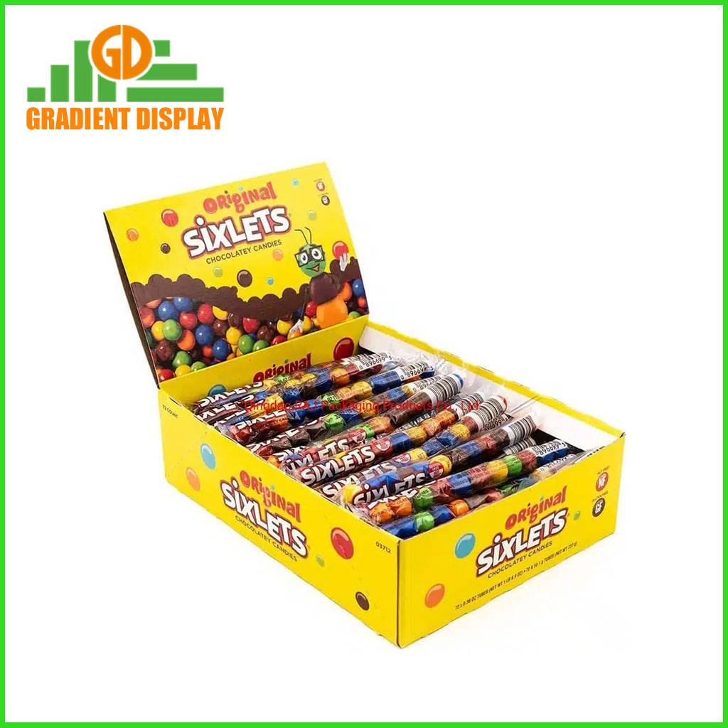 Custom Logo Corrugated Shipping Countertop Food Candy PDQ Tear Away Display Box