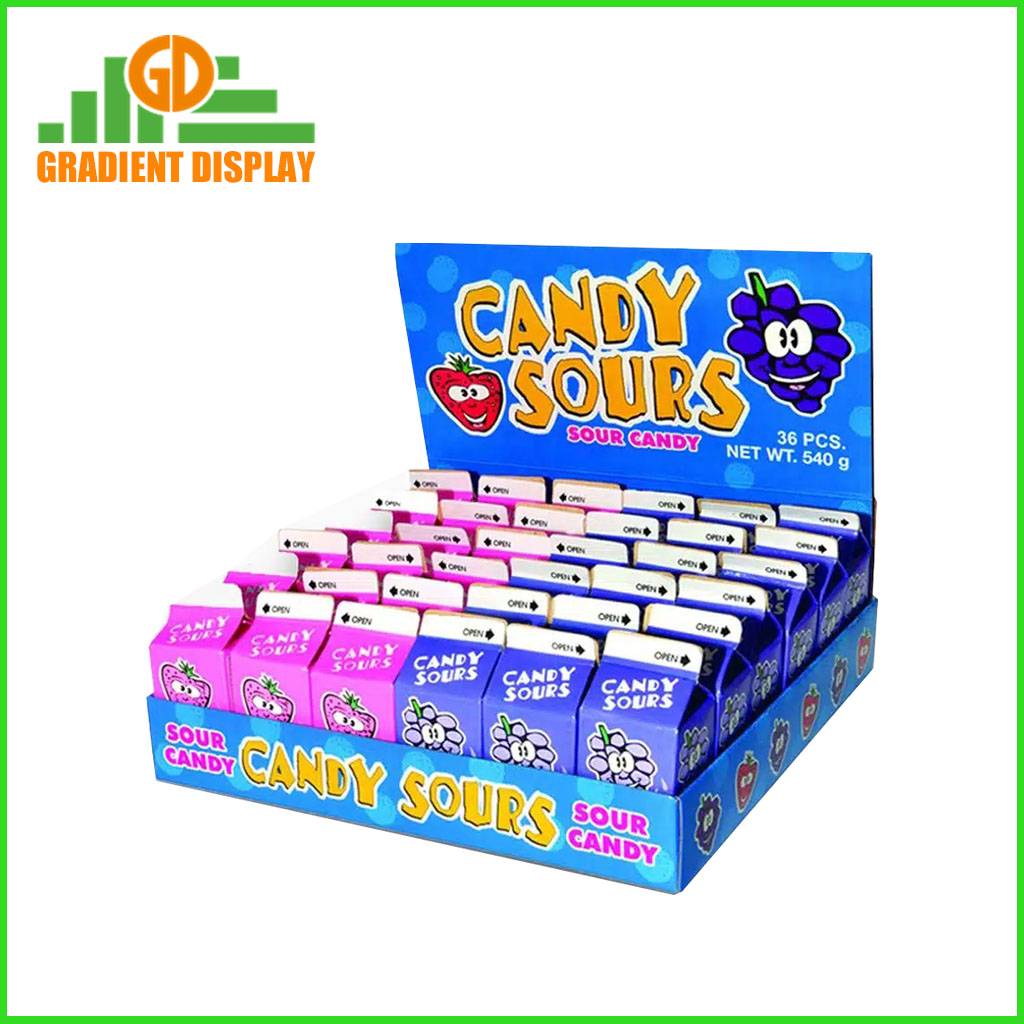 Custom Logo Corrugated Shipping Countertop Food Candy PDQ Tear Away Display Box