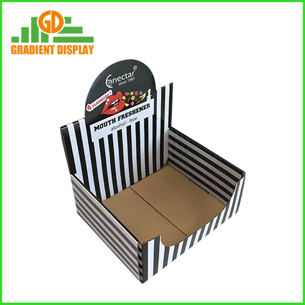 Custom POS Cardboard Counter Top Display for Gum and Mouth Freshener