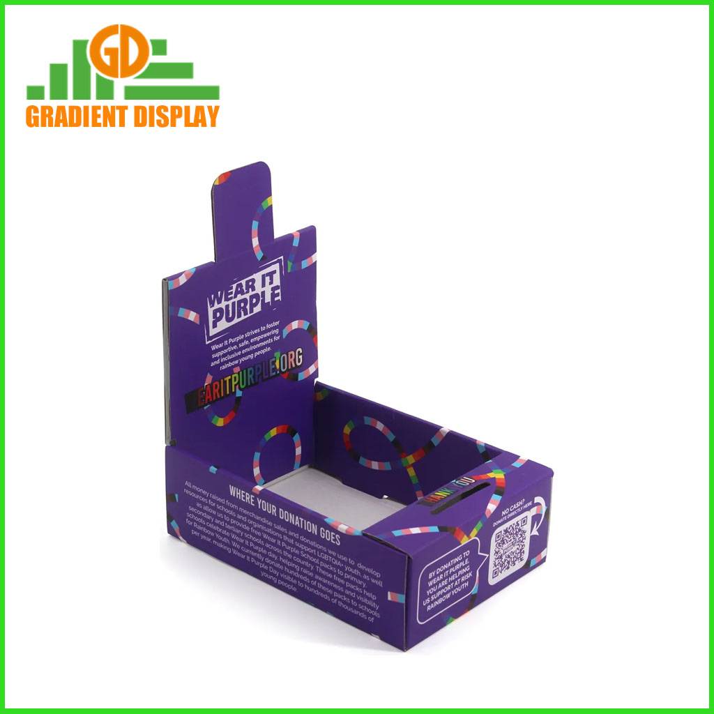 Custom Retail Paper Shelf Ready Display Packaging Box POS Cardboard Corrugated Tear Away Box for Sale