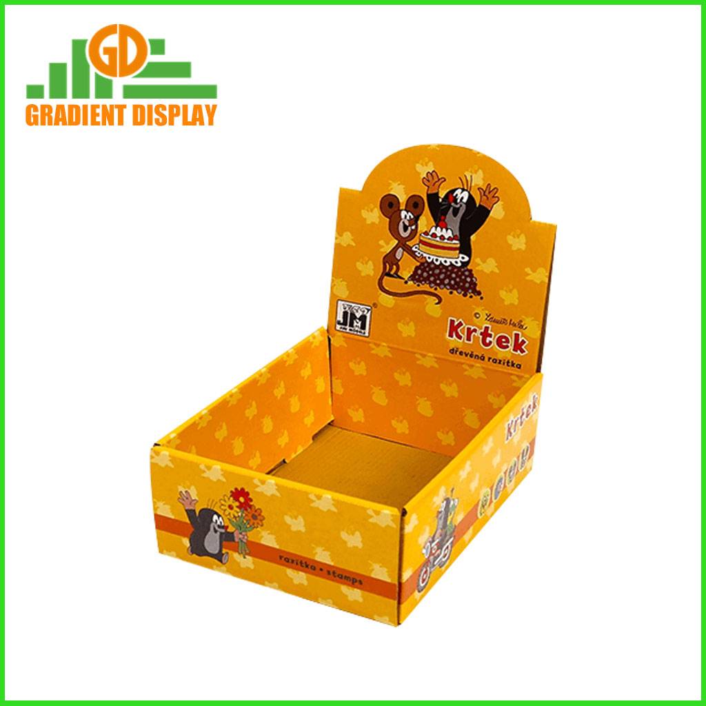 Custom Retail Paper Shelf Ready Display Packaging Box POS Cardboard Corrugated Tear Away Box for Sale