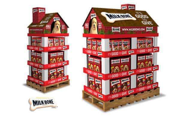 Pet food pallet displays for supermaket