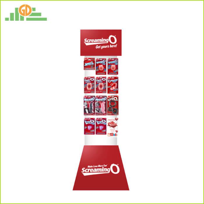 High Quality Pop Corrugated Sidekick Cardboard hook Display Stands For Eyeglasses